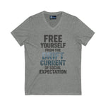 V-Neck Tee - 'Free Your Self' Design