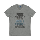 V-Neck Tee - 'Free Your Self' Design