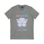 V-Neck Tee - Sargasso Butterfly Design