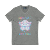 V-Neck Tee - Sargasso Butterfly Design