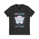 V-Neck Tee - Sargasso Butterfly Design
