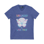 V-Neck Tee - Sargasso Butterfly Design