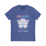 V-Neck Tee - Sargasso Butterfly Design