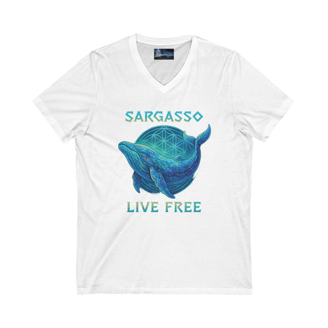 V-Neck Tee Sargasso Whale Shirt