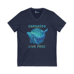 V-Neck Tee Sargasso Whale Shirt