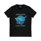 V-Neck Tee Sargasso Whale Shirt