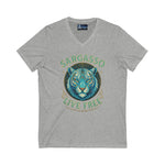 V-Neck Tee - Sargasso White Tiger Print