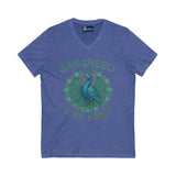 V-Neck Tee - Sargasso Blue Emerald Peacock Design