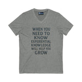 V-Neck Tee Experiential Knowledge Growth T-Shirt
