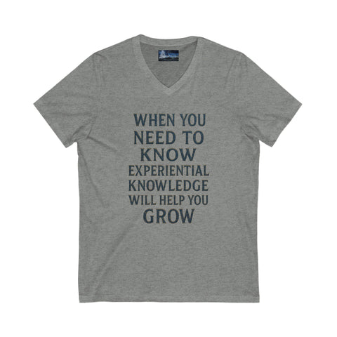 V-Neck Tee Experiential Knowledge Growth T-Shirt