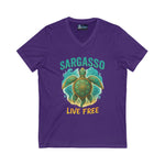 V-Neck Tee - Sargasso Turtle Print