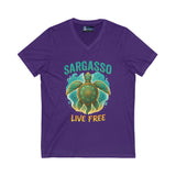 V-Neck Tee - Sargasso Turtle Print