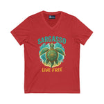 V-Neck Tee - Sargasso Turtle Print