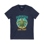 V-Neck Tee - Sargasso Turtle Print