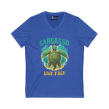 V-Neck Tee - Sargasso Turtle Print