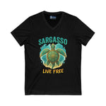 V-Neck Tee - Sargasso Turtle Print