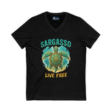 V-Neck Tee - Sargasso Turtle Print