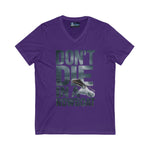 T-Shirt - 'Don't Die in a Rowboat' Unisex Jersey Short Sleeve V-Neck Tee