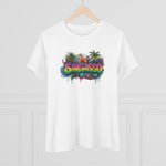 Cotton Tee - Sargasso Tropical Print Women's T-Shirt