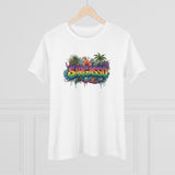 Cotton Tee - Sargasso Tropical Print Women's T-Shirt