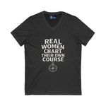 V-Neck Tee Real Women Graphic Print Shirt
