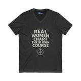 V-Neck Tee Real Women Graphic Print Shirt