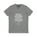 V-Neck Tee Real Women Graphic Print Shirt