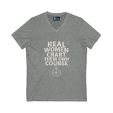 V-Neck Tee Real Women Graphic Print Shirt