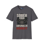 Graphic Tee Unisex Softstyle T-Shirt - Sober Your Drunken Monkey Design