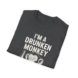 T-Shirt Drunken Monkey Whisperer Funny Graphic Tee