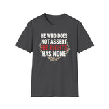 Unisex T-Shirt Asserting Rights Design