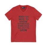 V-Neck Tee Experiential Knowledge Growth T-Shirt