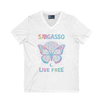 V-Neck Tee - Sargasso Butterfly Design