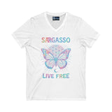 V-Neck Tee - Sargasso Butterfly Design