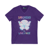 V-Neck Tee - Sargasso Butterfly Design