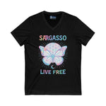 V-Neck Tee - Sargasso Butterfly Design