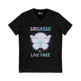 V-Neck Tee - Sargasso Butterfly Design
