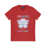 V-Neck Tee - Sargasso Butterfly Design