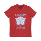 V-Neck Tee - Sargasso Butterfly Design