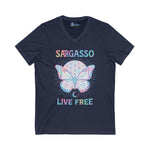 V-Neck Tee - Sargasso Butterfly Design