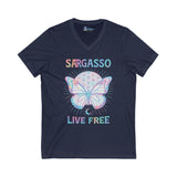 V-Neck Tee - Sargasso Butterfly Design