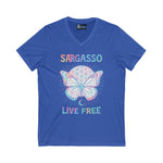 V-Neck Tee - Sargasso Butterfly Design