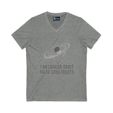 V-Neck Tee - 'I no longer orbit' design