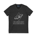 V-Neck Tee - 'I no longer orbit' design