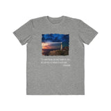 If A Man Know's Not What Harbor He Seeks, Men's Lightweight Fashion Tee