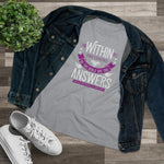 Within The Covers Of The Bible Are The Answers For All The Problems Men Face, Women's Premium Tee