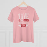 Love Never Fails, Women's Premium Tee