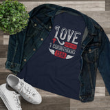 Love Never Fails, Women's Premium Tee