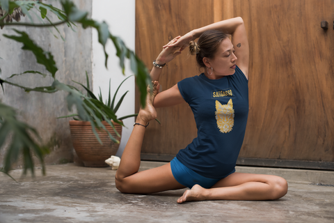 Two-Tone Holistic Fox, Women's Premium Tee